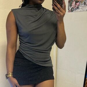 H&M Asymmetrical Grey Draped Top